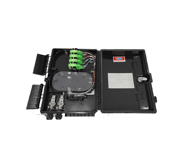 PSTEL CAJA NAP IP 65 COMPLETA 16 ADAPTADORES 1 PLC SPLITTER 1x16 SC/APC -TLM - Imagen 4