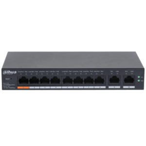 DAHUA SWITCH POE DH-CS4010-8ET2GT-60 8 PUERTOS ETHERNET / 60W / 2 PUERTO UPLINK GIGABIT